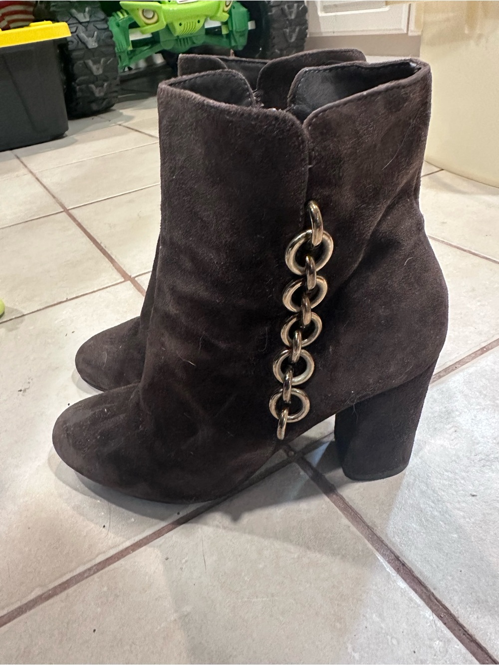 Via Spiga Black Suede Ankle Boots Size 8